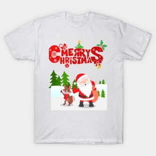 Santa Clause Merry Christmas T-Shirt